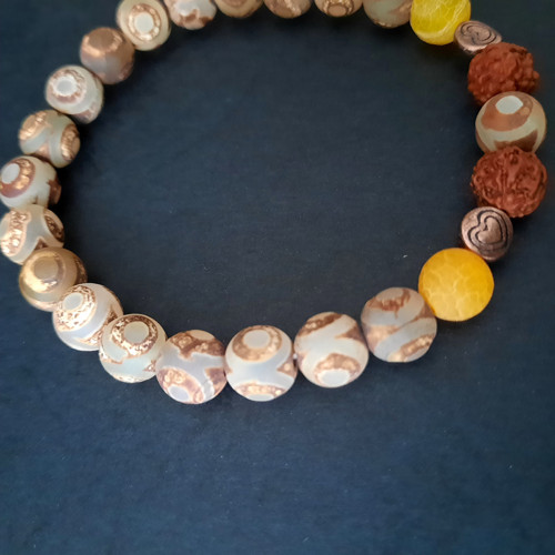 Náramek SUN*achát*rudraksha — foto 2
