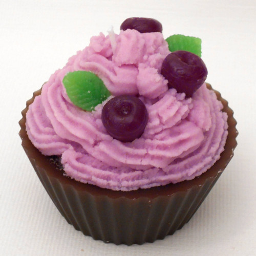 Svíčka čokoládový cupcake s borůvkami — foto 2