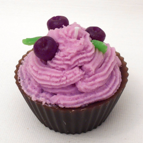 Svíčka čokoládový cupcake s borůvkami — foto 3