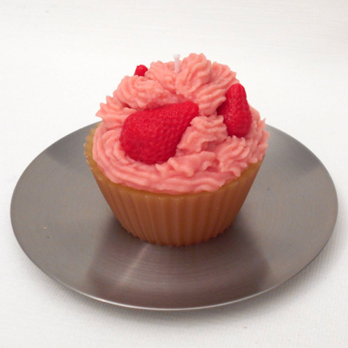 Svíčka jahodový cupcake — foto 2