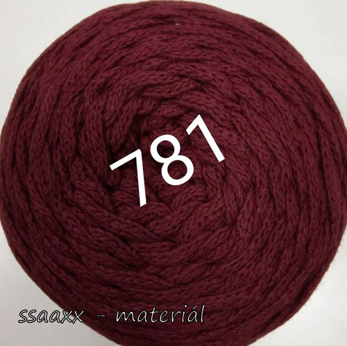 Příze Macrame Cotton ~ vínová 781 — foto 2