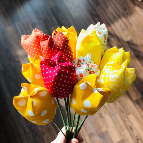 Tulipány látkové 12ks — foto 2