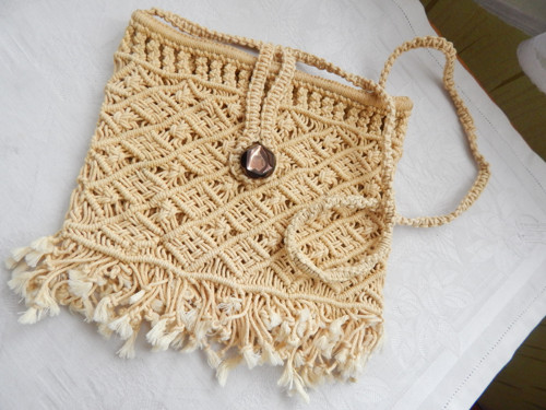 MACRAMÉ - krémová kabelka - sleva z 290 — foto 2