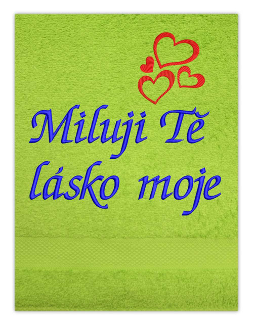 Osuška 4 srdíčka + vlastní text — foto 4