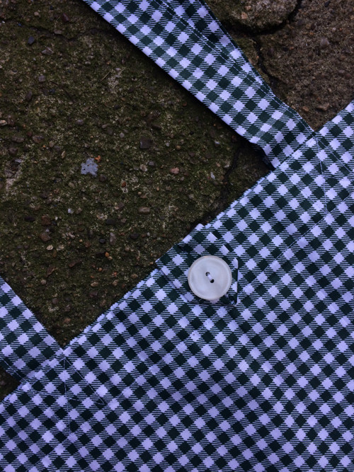 Textilná taška Cubes (zelené a biele kocky) — foto 2