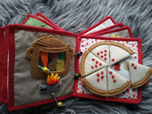 Quiet book - stránka do knihy - PIZZA — foto 5