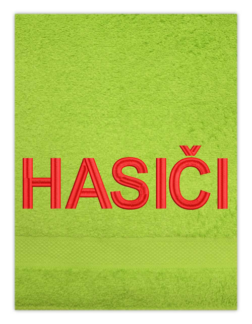 Osuška s výšivkou HASIČI — foto 3
