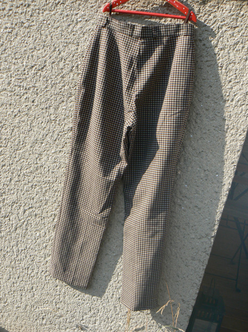Kostkované kalhoty s vlnou... — foto 2