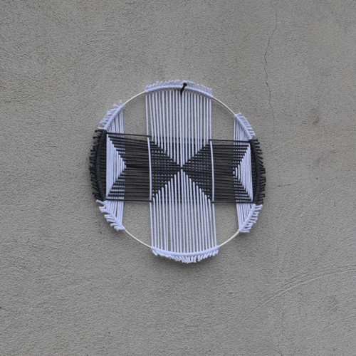 Geometrické tvary - macramé šedé I. — foto 4