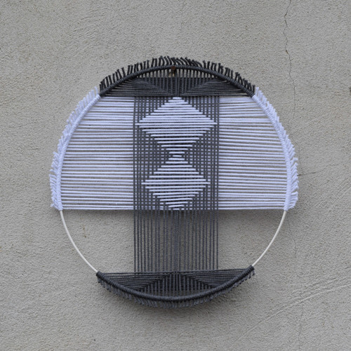 Geometrické tvary - macramé šedé II. — foto 3