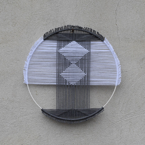 Geometrické tvary - macramé šedé II. — foto 2