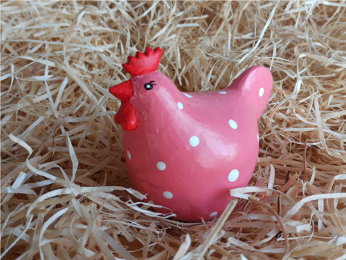 Velikonoční slepička, růžovobílá — foto 2