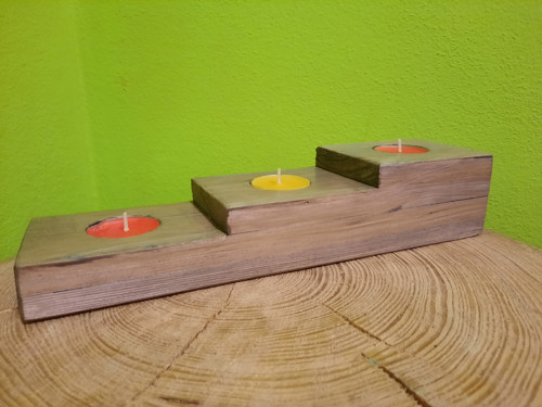 Svícen - kaskáda rustikální dub — foto 2