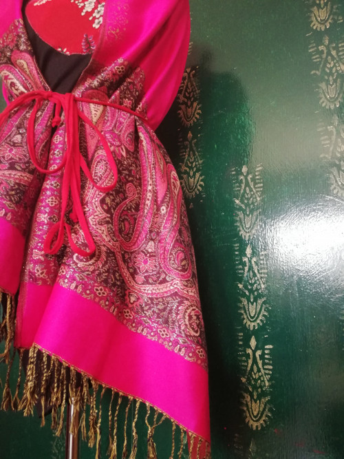 Obří fuchsiová pašmína — foto 5