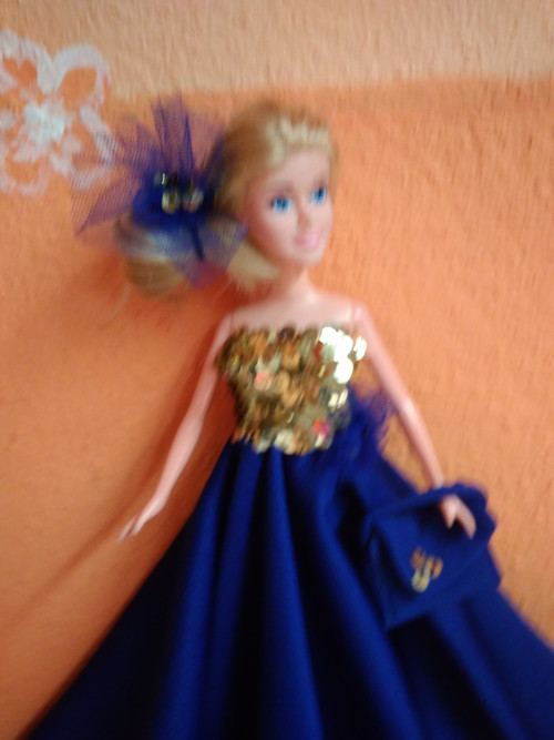 Večerní šaty pro Barbie - KRÁLOVSKY MODRÉ — foto 3
