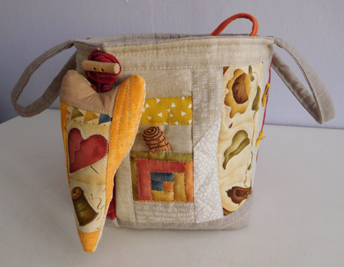 Vymazlený košík - patchwork — foto 3