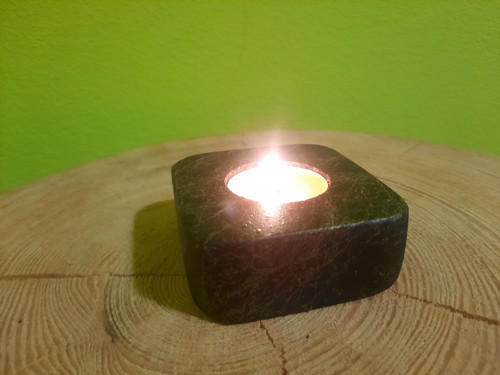 Dřevěná svíčka oblé rohy — foto 2