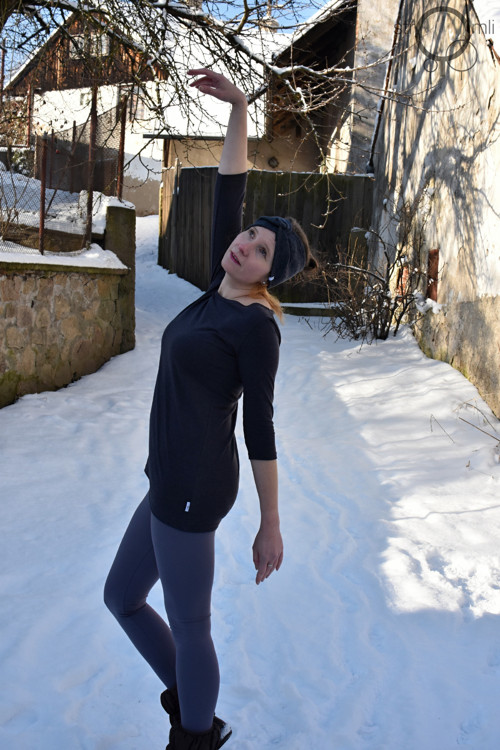 Modrošedé delší triko , vel. XS — foto 2