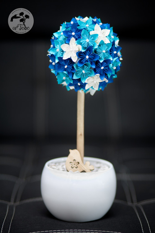 Kusudama strom v květináči — foto 3