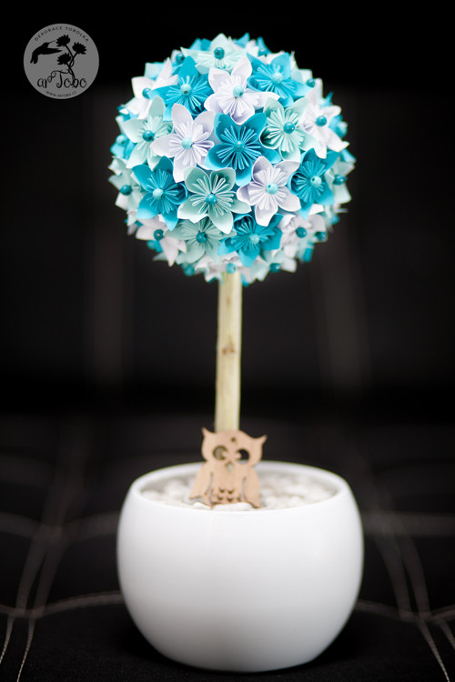 Kusudama strom v květináči — foto 4