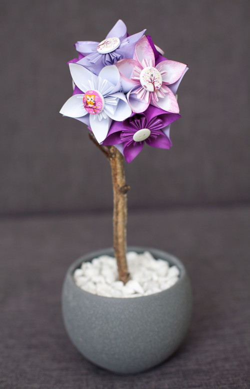 Kusudama strom v květináči — foto 4