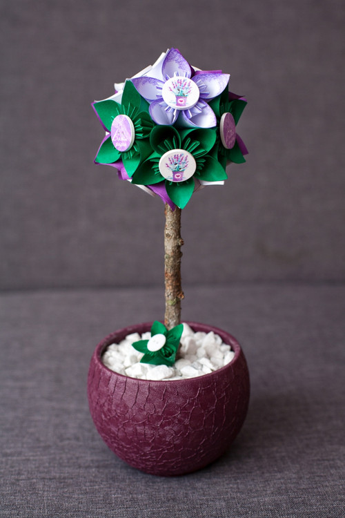 Kusudama strom v květináči — foto 5