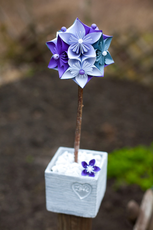 Kusudama strom v květináči — foto 6
