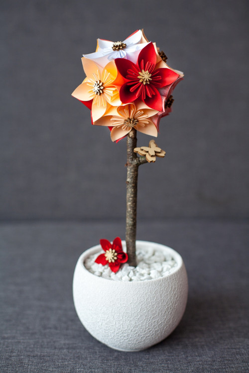 Kusudama strom v květináči — foto 2