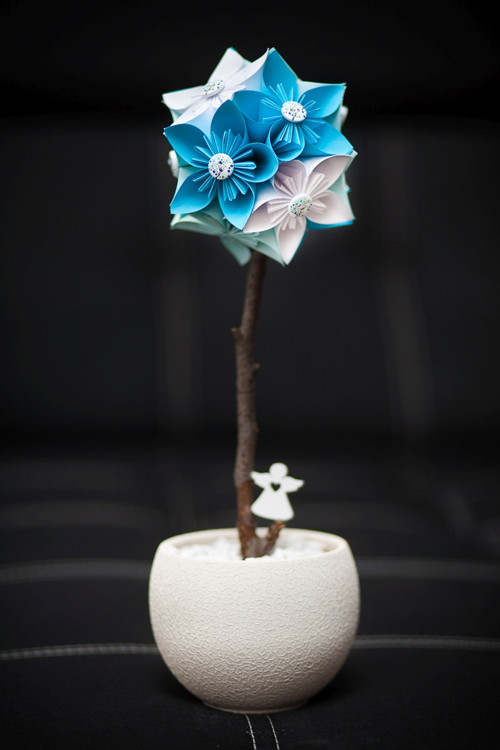 Kusudama strom v květináči — foto 2