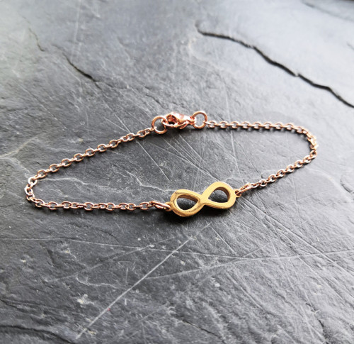 Ocelový náramek*infinity*nekonečno*rosegold — foto 4
