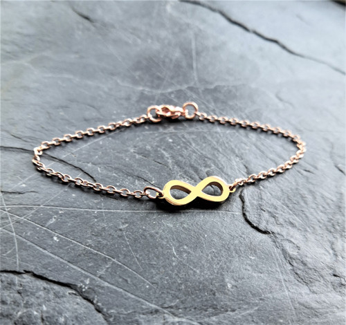 Ocelový náramek*infinity*nekonečno*rosegold — foto 3