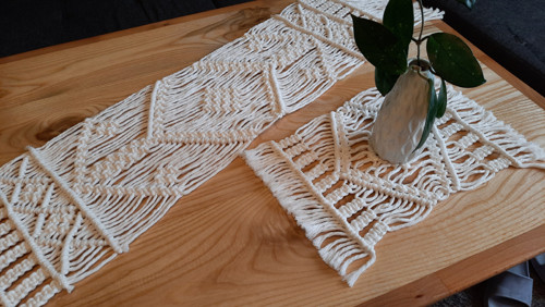 Macramé běhoun na stůl — foto 6