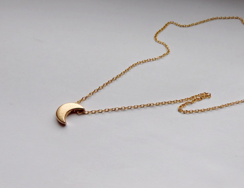 Náhrdelník - mini měsíček - Gold Filled — foto 5