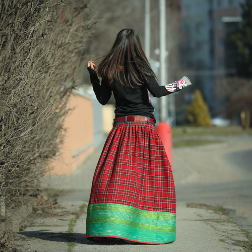Origo sukňa káro domčeky — foto 3