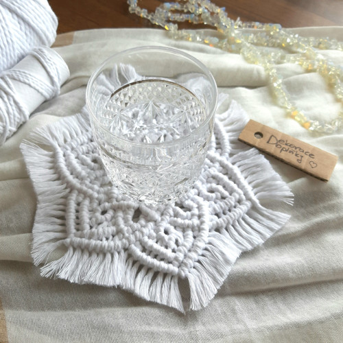 Prostírka macramé - bílý květ — foto 4