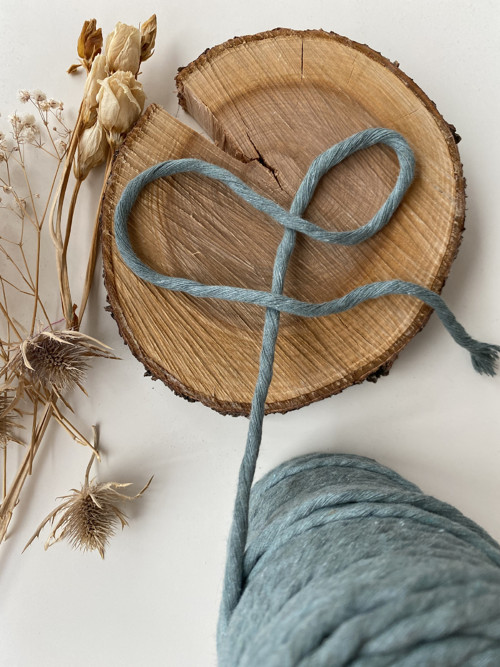 Bavlněná macrame šňůra - 5mm laurel — foto 2