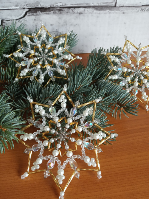 Zlatobílá hvězdička 11cm č.43 — foto 2