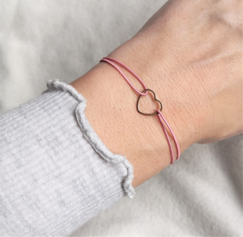 Srdíčko*chirurgická ocel rosegold*náramek — foto 5