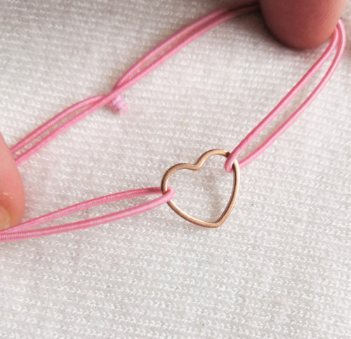 Srdíčko*chirurgická ocel rosegold*náramek — foto 3