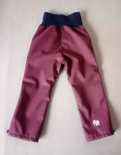 Jarní softshell. kalhoty - bordó, vel. 92 — foto 2