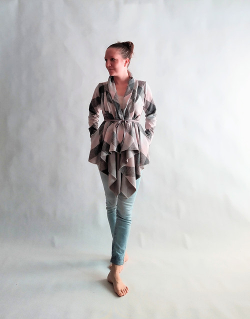 Károvaný cardigan — foto 4