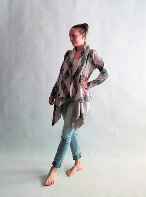 Károvaný cardigan — foto 3