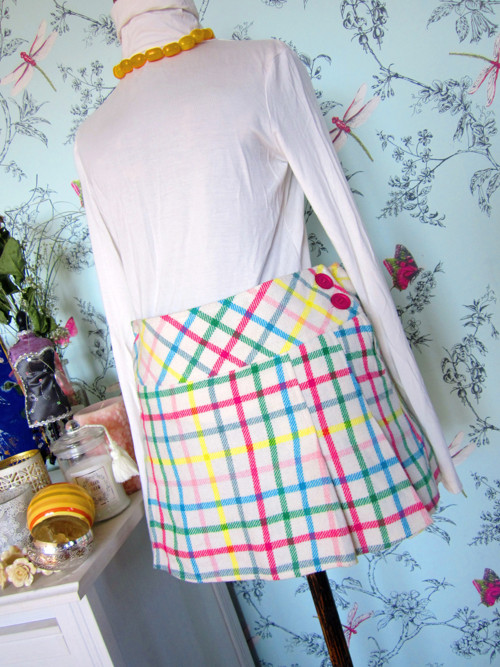 Minisukně retro káro Twiggy — foto 3