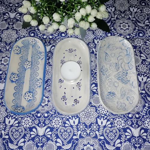 Dekorativní modrá mistička — foto 2