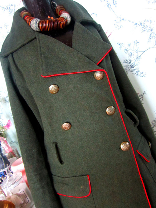 Kabát olivový, army look — foto 4