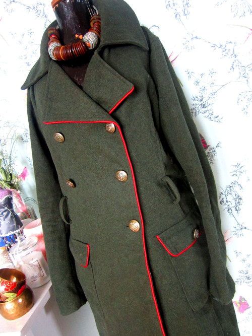 Kabát olivový, army look — foto 2