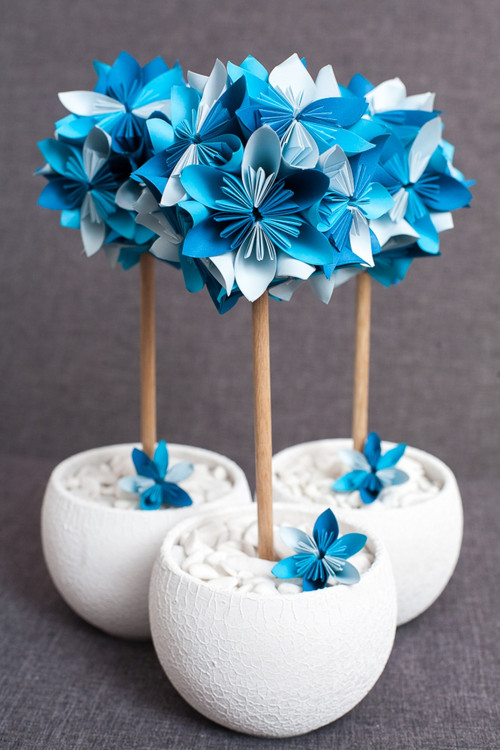 Kusudama strom v květináči — foto 3