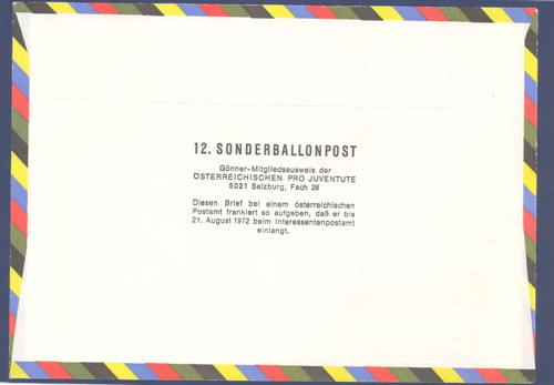 Přepraveno balónem, Rakousko - celistvost — foto 2
