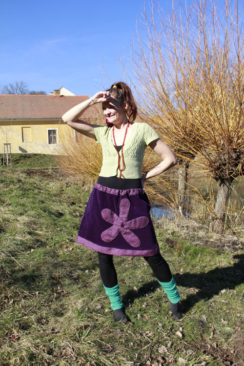 Recy-sukně SAMETOVÁ — foto 2