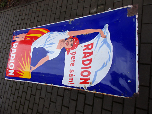 Radion pere sám - smaltovaná cedule - sleva — foto 3